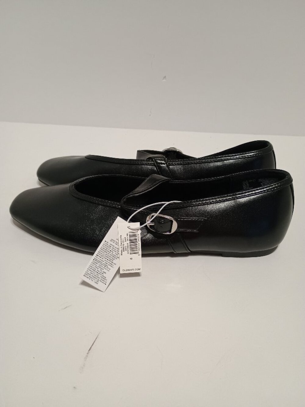 Old Navy Black Mary Jane Ballet Flats Buckle Square Toe Women’s Size 10 NWT - Picture 4 of 9